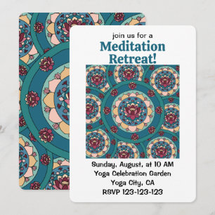 Lotos-Mandala Lotosblumen-Meditations-Retreat Einladung