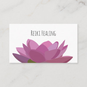 Lotos-Seerosen-Rosa-Blüten-Reiki-Heiler Visitenkarte