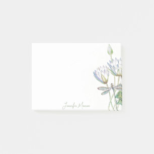 Lotos und Libelle personalisiert Post-it Klebezettel