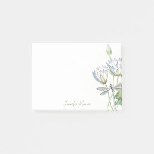 Lotos und Libelle personalisiert Post-it Klebezettel