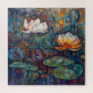 Lotos- und Wasserlilien-Puzzle Puzzle