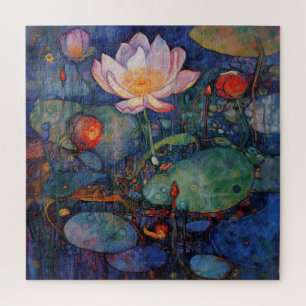 Lotos- und Wasserlilien-Puzzle Puzzle