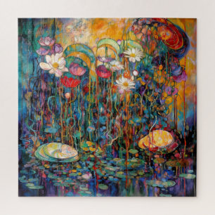 Lotos- und Wasserlilien-Puzzle Puzzle
