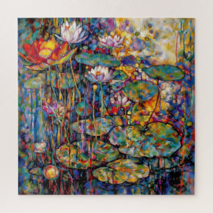 Lotos- und Wasserlilien-Puzzle Puzzle