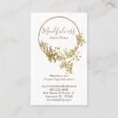 *~* Lotos-Yoga-Meditationmindfulness-GoldGlitzer Visitenkarte (Rückseite)