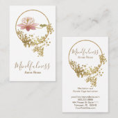 *~* Lotos-Yoga-Meditationmindfulness-GoldGlitzer Visitenkarte (Vorne/Hinten)