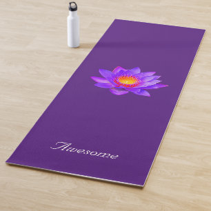 Lotosblume auf königlichem Purpur Yogamatte