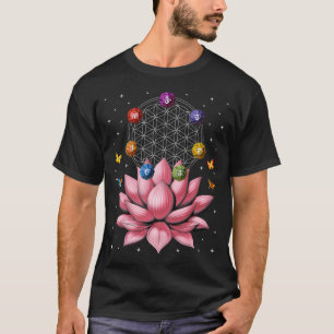 Lotosblume des Lebens Chakren T-Shirt