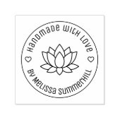 Lotosblume Handmade mit Liebe Permastempel (Design)