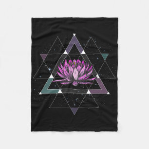 Lotosblume Heilige Geometrie Yoga Meditation Spiri Fleecedecke