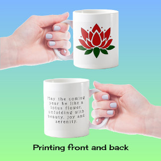 Lotosblume Ihre Textbestätigung Kaffeetasse