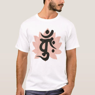 Lotosblume mit Dainichi Nyorai Bonji-Symbol T-Shirt