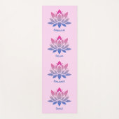 Lotosblume rosa doppelseitig yogamatte (Vorderseite)