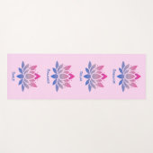 Lotosblume rosa doppelseitig yogamatte (Vorderseite (Horizontal))