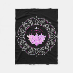 Lotosblumen-Mandala-Yoga-Lotos-Design-Lotosblume Fleecedecke