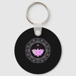 Lotosblumen-Mandala-Yoga-Lotos-Design-Lotosblume Schlüsselanhänger
