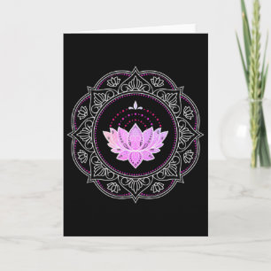 Lotosblumen-Mandala-Yoga-Lotos-Design-Lotusblume Karte