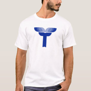 Lotosblumen-T-Initialen-Monogramm T-Shirt