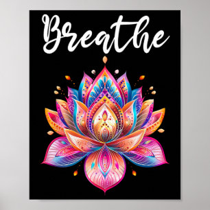 Lotosblumen-Yoga-Meditation Atmung _3 Poster