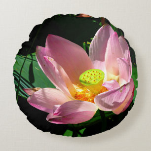 Lotosblüte Rundes Kissen