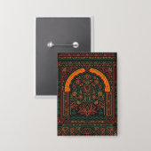 Lotosbogen-Mandala-Knopf-Patch Button (Vorderseite/Rückseite)