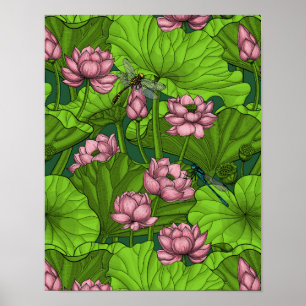 Lotosgarten Poster
