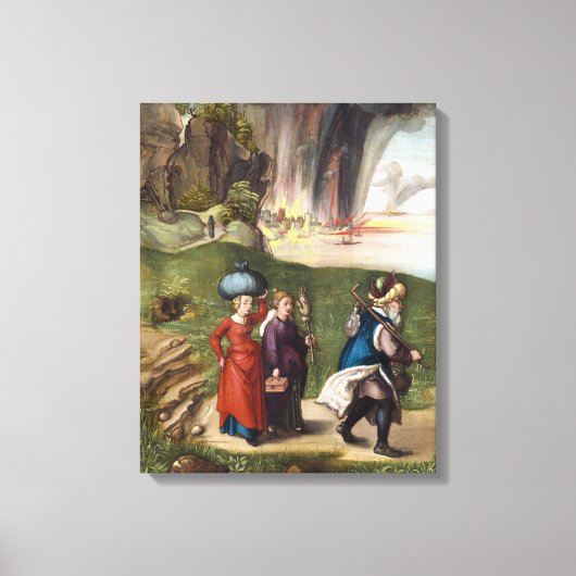 Lot's Escape - Albrecht Durer - c1496 Leinwanddruck (Vorderseite)