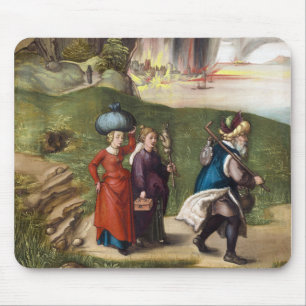 Lot's Escape - Albrecht Durer - c1496 Mousepad