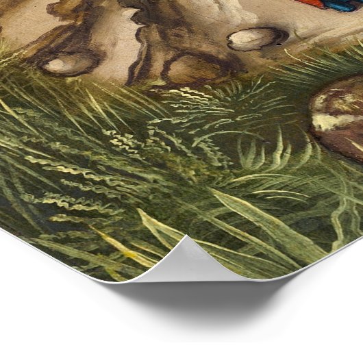 Lot's Escape - Albrecht Durer - c1496 Poster (Ecke)