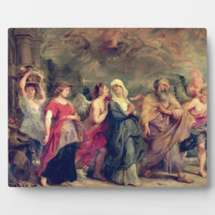 Lot's Family Verlassend Sodom, 1625 (Öl auf Platte Fotoplatte