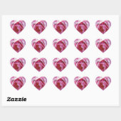 Lots O Pink Rose Personal Heart Wedding Sticker (Blatt)