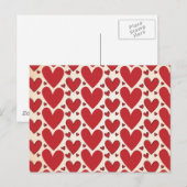 "Lots of Hearts"-Design Postkarte (Vorne/Hinten)