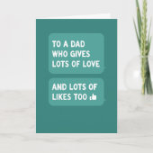Lots of love funny green Happy Father's Day Karte (Vorderseite)