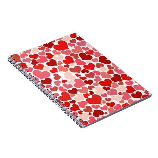 Lots of Love Hearts Mosaic Pattern Notizblock (Rechte Seite)