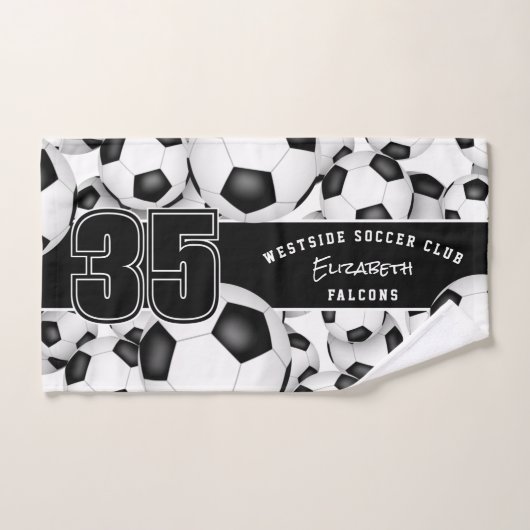 Lots of soccer balls custom team name handtuch (Handtuch)