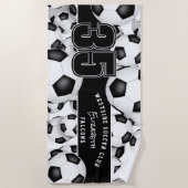 Lots of soccer balls custom team name strandtuch (Vorderseite)