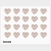 Lotsa Cupcakes/Cherries Heart Sticker (Blatt)