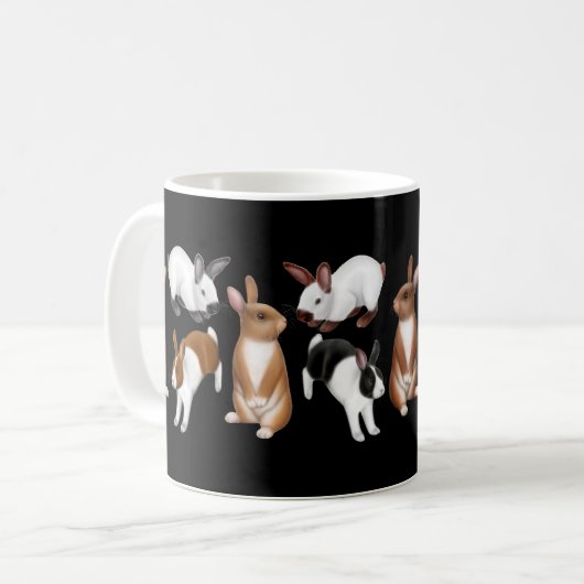 Lotsa Kaninchen-Tasse Kaffeetasse (Vorderseite Links)
