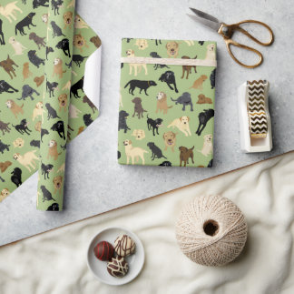 Lotsa Labradore auf Salbei Geschenkpapier