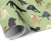 Lotsa Labradore auf Salbei  Geschenkpapier (Rolleneckpunkt)