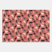 Lotsa Labradore - rot, braun, denim blau Geschenkpapier Set (Vorderseite)