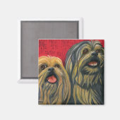 Lotsa Lhasa Liebe Magnet (Vorderseite/Rückseite)
