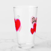 Lotsa Liebe Rotes Rosa Liebe Herz Vater Individuel Glas (Links)
