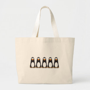 Lotsa nachdenkliche Pinguin-Tasche Jumbo Stoffbeutel