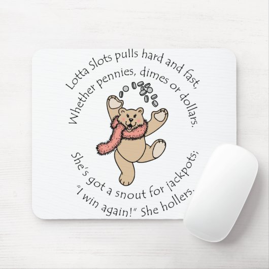Lotta kerbt glücklichen Teddybären Mousepad (Mit Mouse)