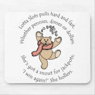 Lotta kerbt glücklichen Teddybären Mousepad