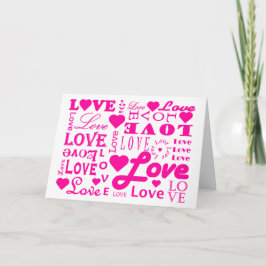 Lotta-Liebe Rosa Valentinstag-Karte Feiertagskarte