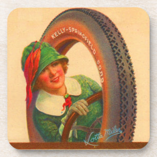 Lotta Miles no. 1-1920s Kelly-Springfields reifen Getränkeuntersetzer