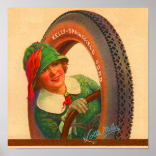 Lotta Miles no. 1-1920s Kelly-Springfields reifen  Poster