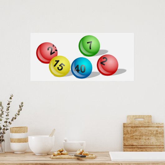 Lotterie Balls Poster (Küche)